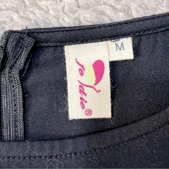 Vintage Feldie Whimsigoth Black Dress Removable Toile Skirt Medium - Picture 5 of 7